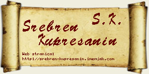 Srebren Kuprešanin vizit kartica